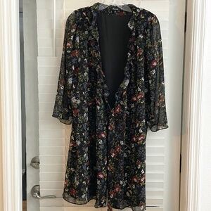 Madewell Women's Floral Short Robe Jacket - Size Medium